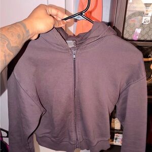 Skims Coco Zip Crop Hoodie
